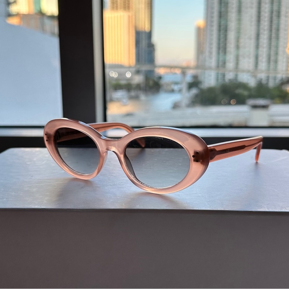 Celine Triomphe Oval Acetate Sunglasses